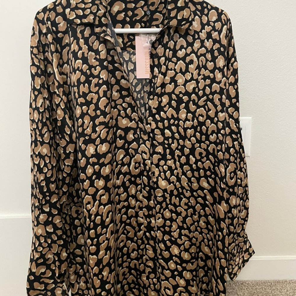 Missguided Animal Print Blouse